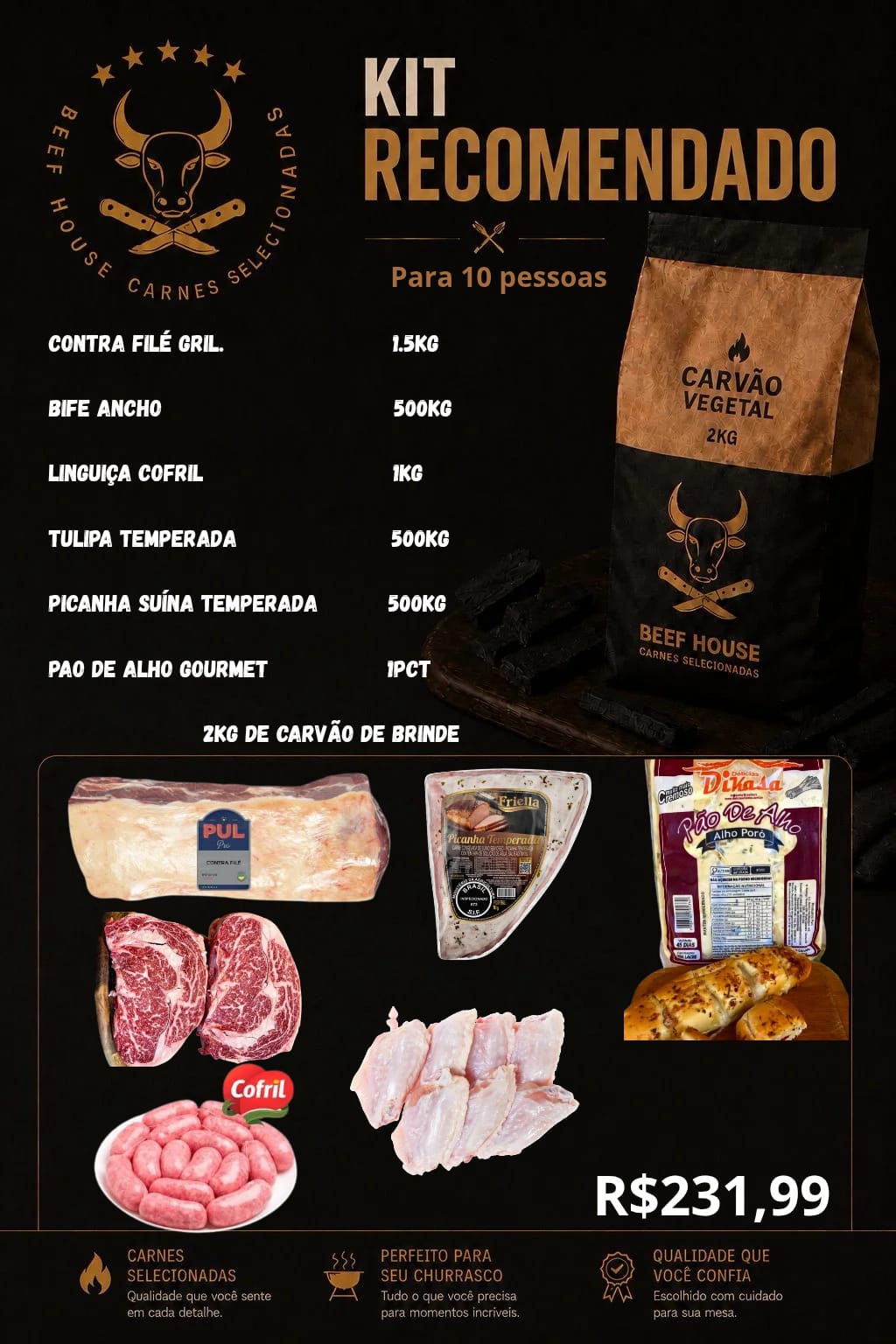 Kit Churrasco 10 Pessoas