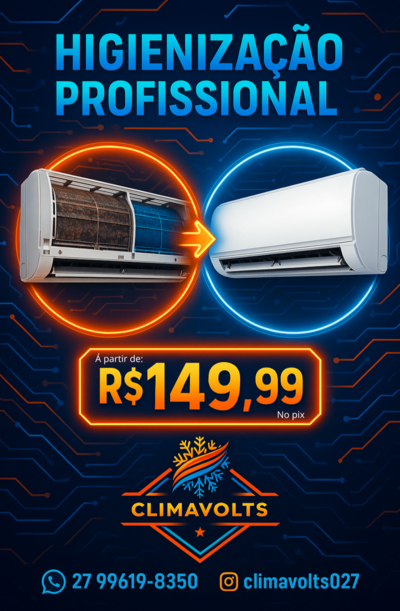 Clima Volts Hiienização de Ar Condicionado